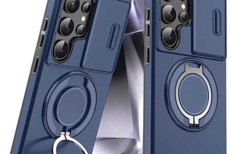 Slide Camera Protection Magnetic Stand Phone Case for Samsung S26 S25 Edge S24 S23 plus S21 S22 Ultra FE A54 A15 A05 A05S Cover