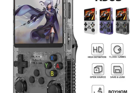 R36S Retro Handheld Video Game Console Linux System 3.5 Inch IPS Screen R35S Pro Portable Pocket Video Player 64GB Games