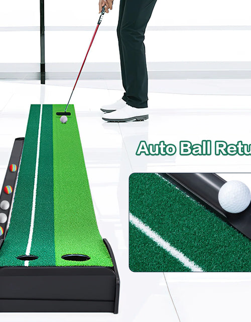 Load image into Gallery viewer, Putting Green Mat 9.9FT Golf Training Putting Mat with Auto Ball Return for Indoor/Outdoor
